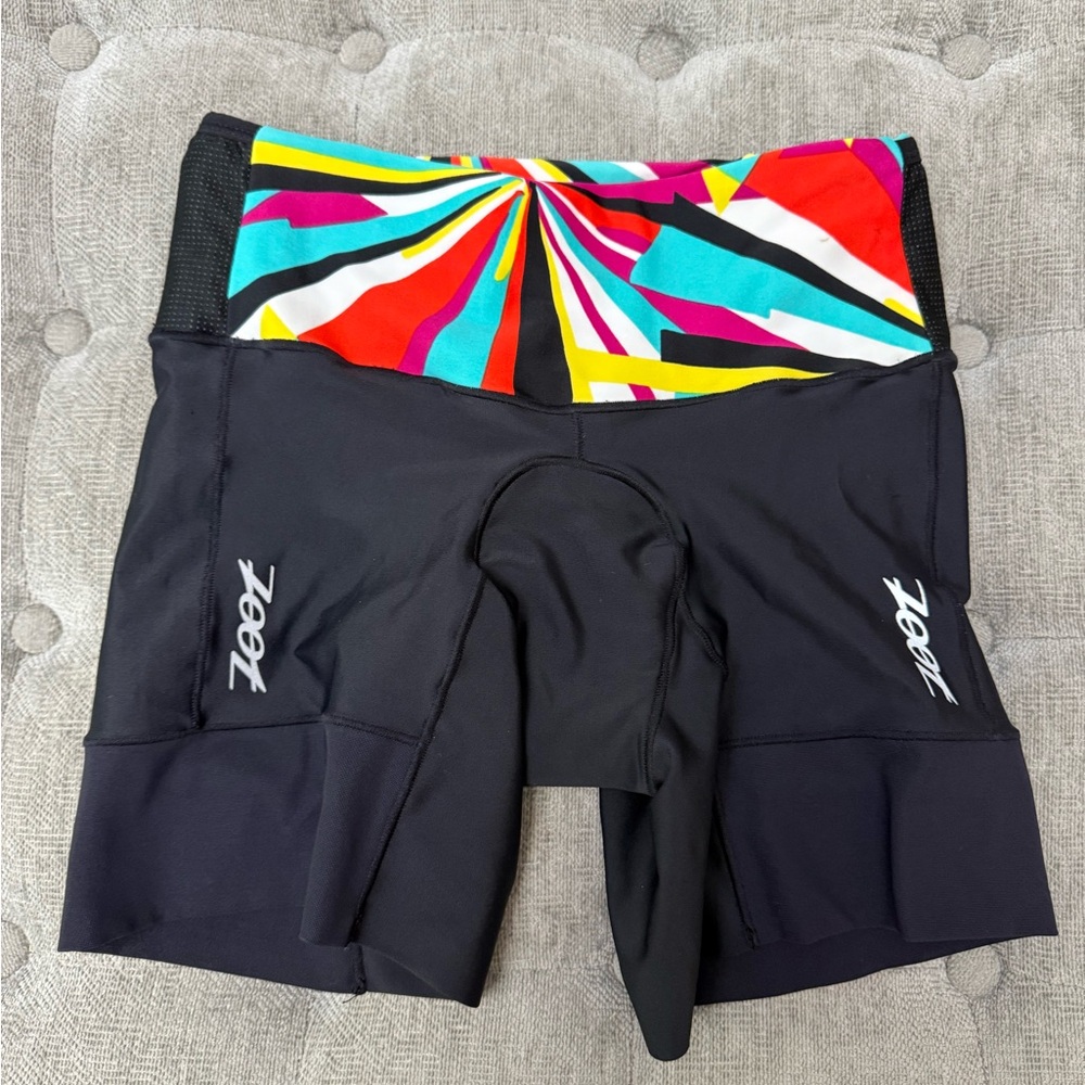 Zoot Black Athletic Shorts with Multicolor Waistband